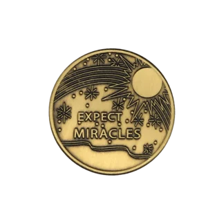 Expect Miracles Affirmation Coin