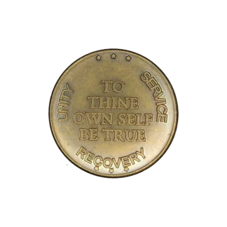 To Thine Own Self Be True Affirmation coin