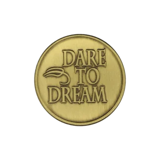 Dare to Dream Fear Affirmation Coin