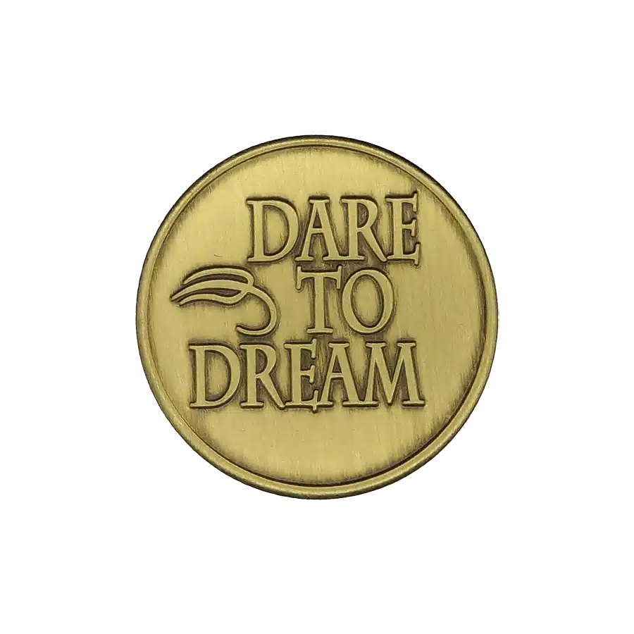 Dare to Dream Fear Affirmation Coin