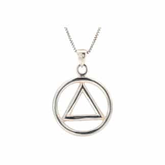 Sterling Silver AA Circle/Triangle Pendant