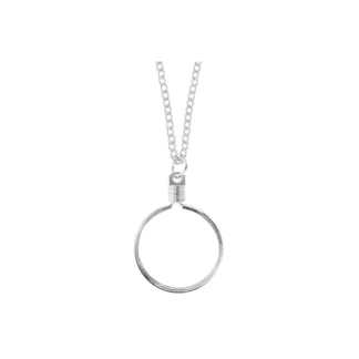 Chrome effect AA Bezel Pendant Necklace to carry your AA Medallions