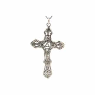 Sterling Silver AA Cross Necklace