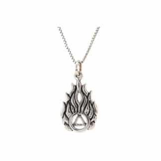 Sterling Silver AA Flames Necklace