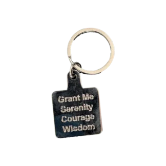 keyring 2 AA silver serenity keyring
