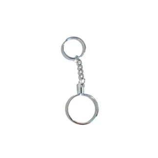 Chrome Plated Sobriety Medallion Holder Keyring | Recovery Milestone Tracker
