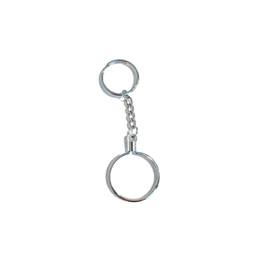 Chrome Plated Sobriety Medallion Holder Keyring | Recovery Milestone Tracker