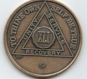AA Bronze 41 Year Sobriety Medallion